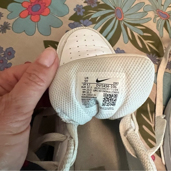 Nike unisex Court Borough Low 2 DV 5456-106 White Shoes Sneakers Size 5Y. - Picture 10 of 10